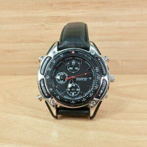 Seiko 7T32-6H99 Alarm Chronograph Watch Sports 50 Black Dial / Vintage 90s